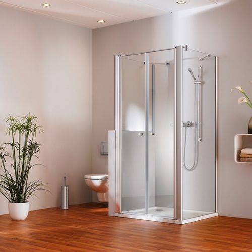 Paroi de douche battante - 501 DESIGN PURE - Hüppe - encadrée