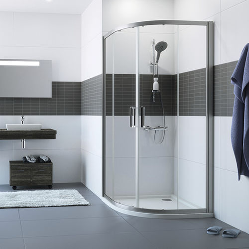 Paroi de douche coulissante - CLASSICS 2 - Hüppe - courbée / d'angle