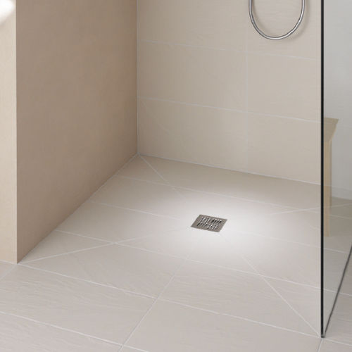 Receveur de douche carré - PORESTA BF 70 - Poresta systems - à encastrer / à fleur de sol / extra plat