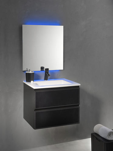 Meuble vasque suspendu - LOFT & BATH - 60 CM - KRAMER - en bois / contemporain / avec miroir