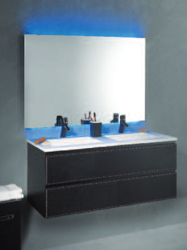 Meuble vasque double - LOFT & BATH 120 CM - KRAMER - suspendu / en bois / contemporain