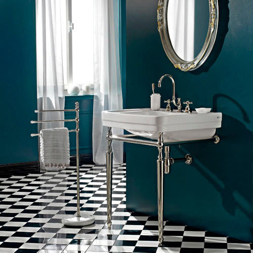 Vasque sur pied - 5770 + P773 - Sbordoni - en céramique / avec miroir ajustable / rectangulaire