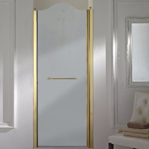 Cabine de douche en verre - P80SOL - Sbordoni - avec porte battante / en niche / en verre dépoli