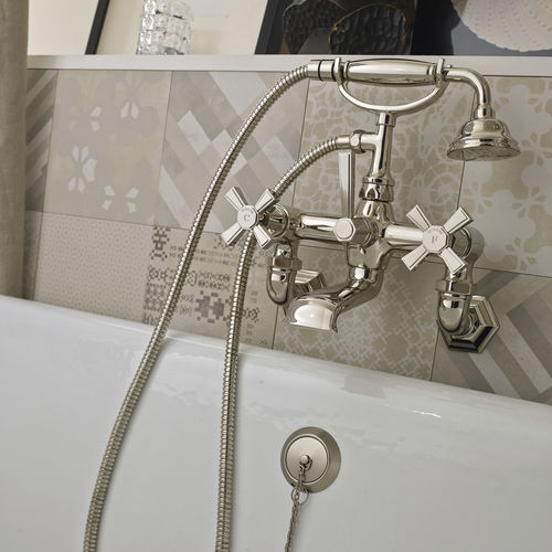 Mélangeur pour baignoire - DP116NI - Sbordoni - mural / en métal / de salle de bain