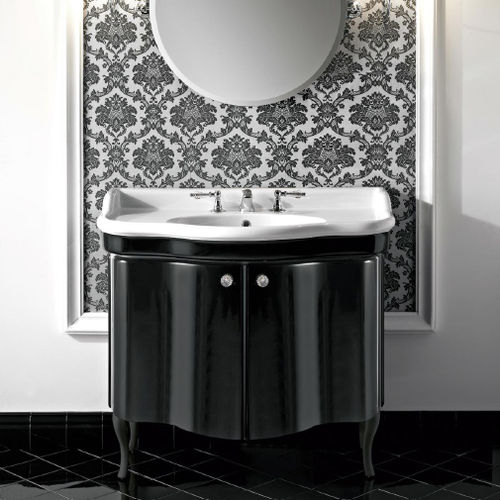 Meuble vasque à poser - BA10070B - Sbordoni - en céramique / de style / 2 portes