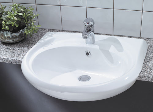 Vasque semi-encastrée - ATLAS COMMERCIAL: ARWHBA1/ARWHBA2  - Lecico - en céramique / ovale / contemporaine