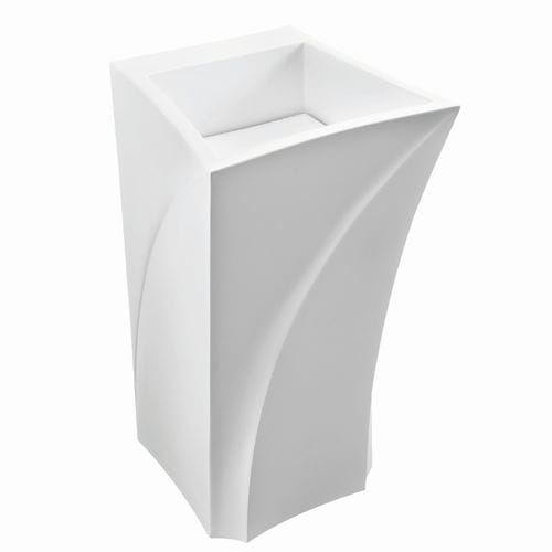 Vasque sur pied - ERATO S - Marmorin - en céramique / avec miroir ajustable / rectangulaire