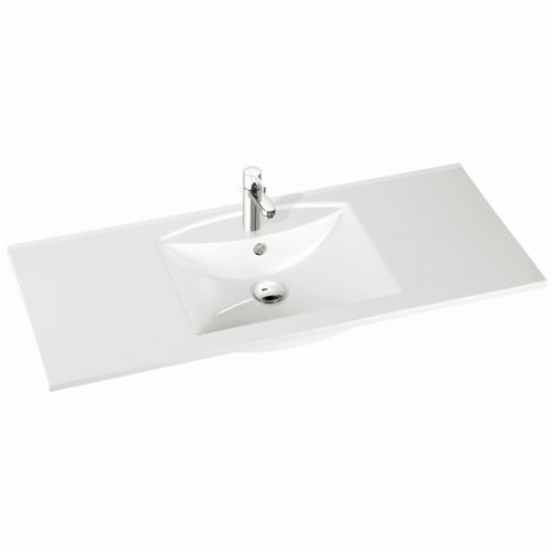 Vasque suspendue - LARISSA 120 - Marmorin - en céramique / avec plan intégré / rectangulaire
