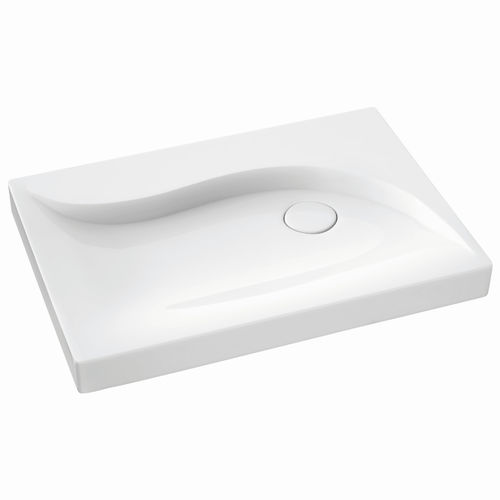 Vasque à poser - VALA - Marmorin - en céramique / avec miroir ajustable / rectangulaire