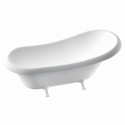 Baignoire ovale - FAMA - Marmorin - sur pieds / en composite / blanche