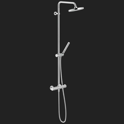 Colonne de douche thermostatique - LIKID: LK00030/30CR - Nobili Rubinetterie - murale / contemporaine / avec douche à main