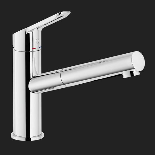 Mitigeur à poser - NEW ROAD: RD00117CR - Nobili Rubinetterie - en laiton chromé / en inox / de cuisine
