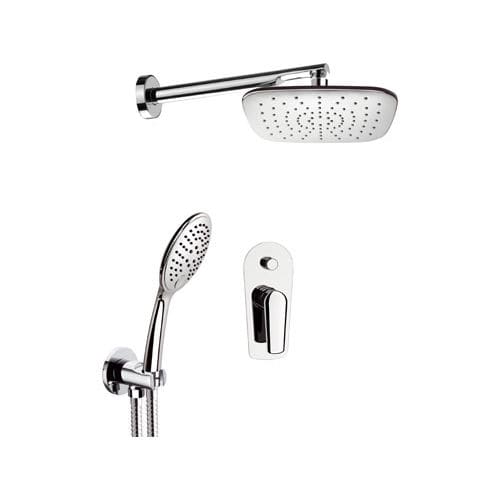 Set de douche mural - V09S02 - Remer Rubinetterie - contemporain / avec douche à main / avec pommeau fixe