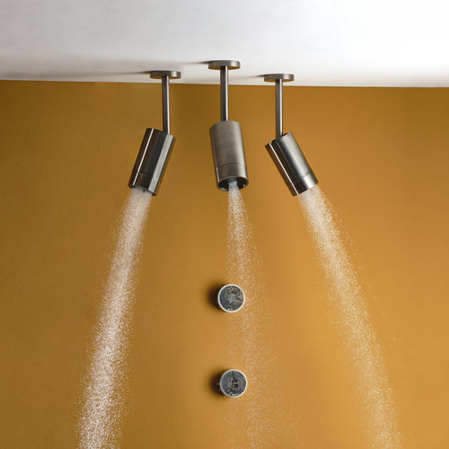 Pommeau de douche mural - PR5575AA02IX+PR55PB101F40 - Ritmonio Rubinetterie Srl - de plafond / rond / pluie