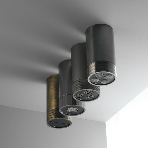 Pommeau de douche de plafond - PR5575TB01BLX+PR55PA003BLX+PR55PB101F40 - Ritmonio Rubinetterie Srl - rond / pluie / professionnel