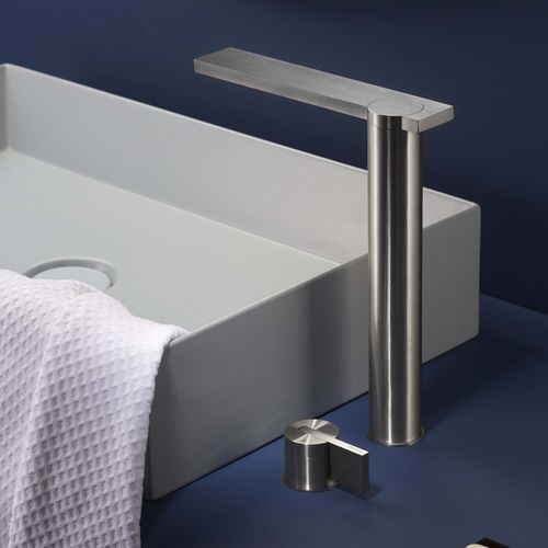 Mitigeur de vasque - PR50AD201INOX - Ritmonio Rubinetterie Srl - à poser / en inox / 2 trous