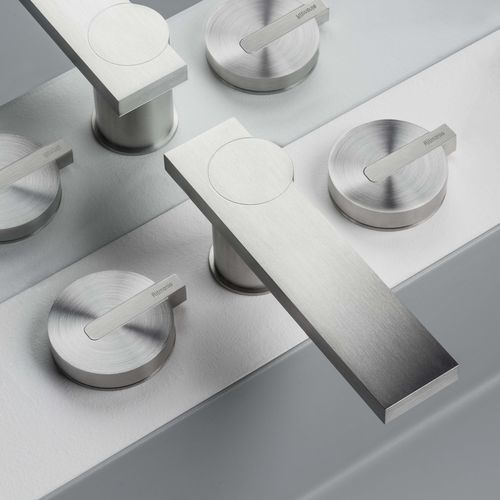 Mélangeur de vasque - PR50AE201INOX - Ritmonio Rubinetterie Srl - à poser / en acier inoxydable / de salle de bain
