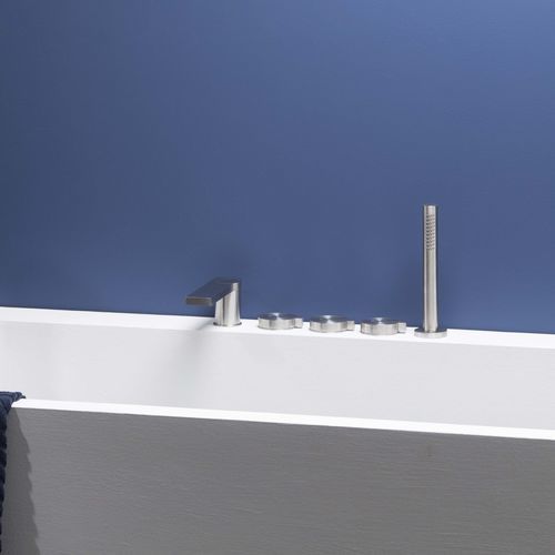 Mélangeur pour baignoire - PR50EJ201INOX - Ritmonio Rubinetterie Srl - à poser / en acier inoxydable / de salle de bain