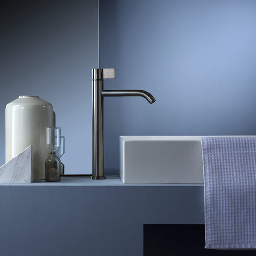 Mitigeur de vasque - PR50AF211IBX - Ritmonio Rubinetterie Srl - à poser / en inox / d'intérieur
