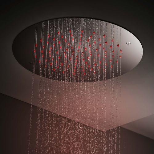 Pommeau de douche encastrable au plafond - 75IP03LUC - Ritmonio Rubinetterie Srl - rond / pluie / avec chromothérapie