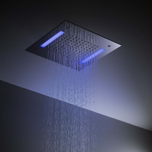 Pommeau de douche encastrable au plafond - 75IP05LUC - Ritmonio Rubinetterie Srl - carré / pluie / avec chromothérapie