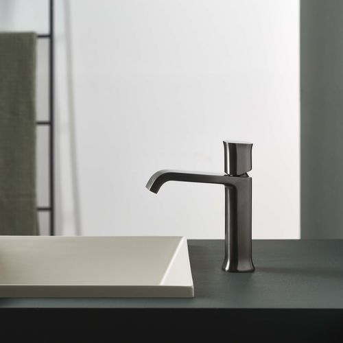 Mitigeur de vasque - PR35AU201BLX+PR35MA001BLX - Ritmonio Rubinetterie Srl - à poser / en laiton brossé / d'intérieur