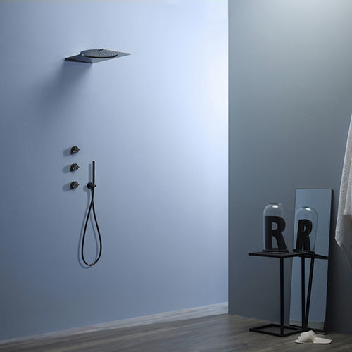 Mitigeur de douche - 75A023IBX - Ritmonio Rubinetterie Srl - mural / en inox / 4 trous