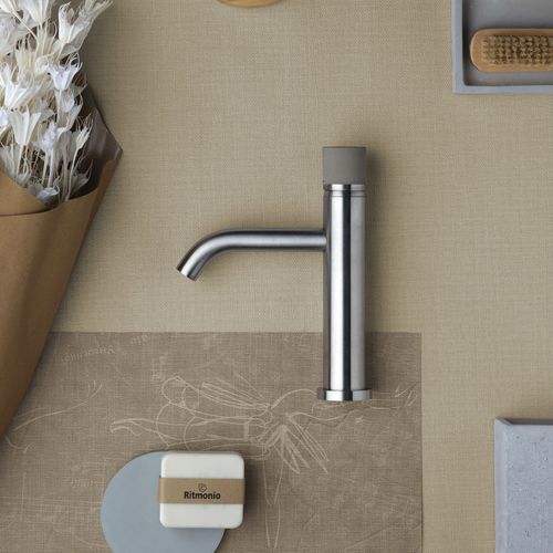 Mitigeur de vasque - E0BA0123CICM - Ritmonio Rubinetterie Srl - à poser / en inox / d'intérieur
