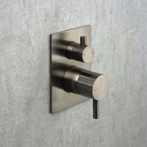 Mitigeur de douche - PR51GM101BLX+PR51MC101BLX - Ritmonio Rubinetterie Srl - mural / encastrable / en laiton chromé
