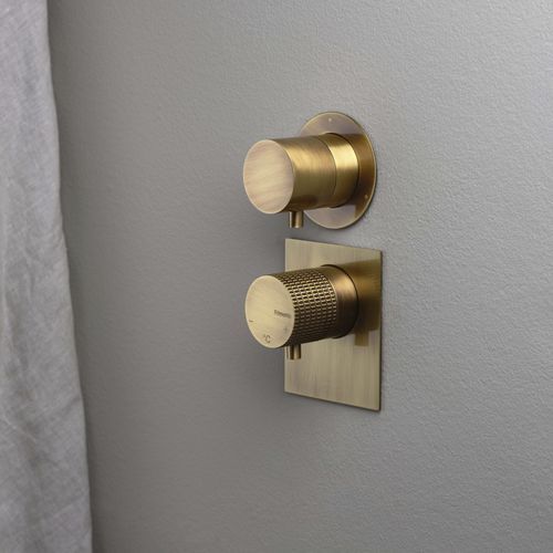 Mitigeur de douche - PR51HT201BRX+PR51MF002BRX - Ritmonio Rubinetterie Srl - mural / encastrable / thermostatique