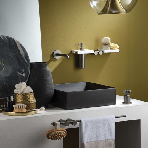 Mitigeur de vasque - PR53AW201F31 - Ritmonio Rubinetterie Srl - à poser / mural / en laiton chromé