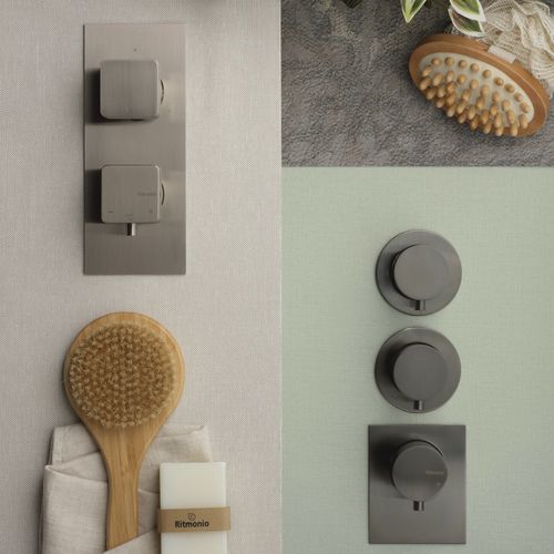 Mitigeur de douche - PR47HF111 - Ritmonio Rubinetterie Srl - mural / thermostatique / en laiton chromé