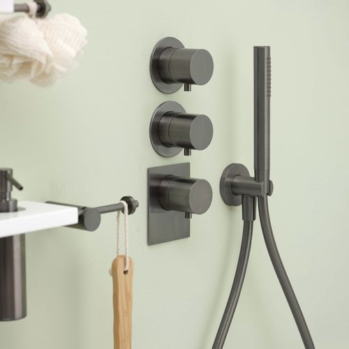 Mitigeur de douche - PR47HD201BLX - Ritmonio Rubinetterie Srl - mural / en laiton chromé / en laiton brossé