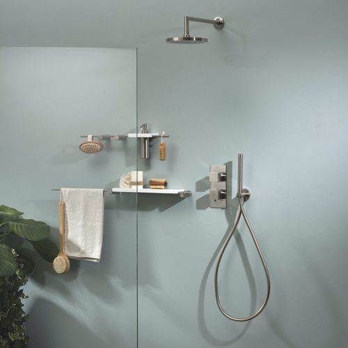 Mitigeur de douche - PR47HB112IX - Ritmonio Rubinetterie Srl - mural / thermostatique / en laiton brossé