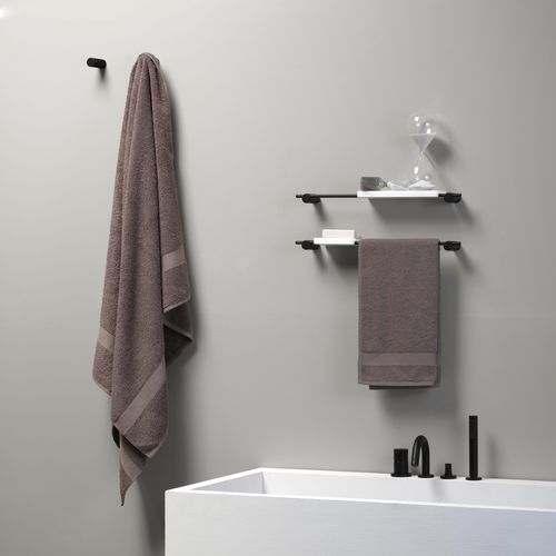 Porte-serviettes 1 barre - 7L0003C04 - Ritmonio Rubinetterie Srl - mural / en laiton / noir