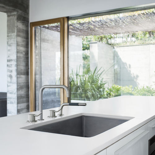 Mitigeur à poser - 500LT1-590L - VOLA - en inox / de cuisine / 4 trous