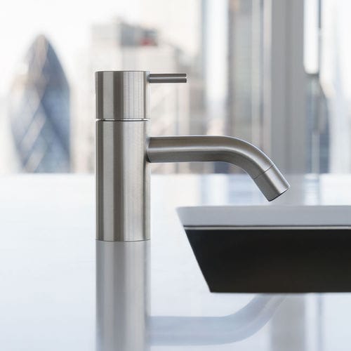Mitigeur de vasque - HV1 series - VOLA - à poser / en inox / 1 trou