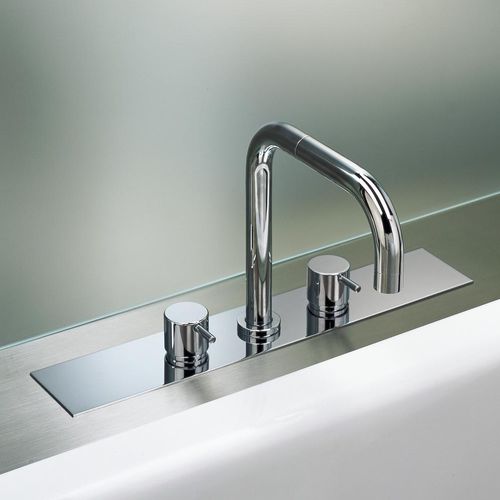 Mélangeur pour baignoire - BK8 series - VOLA - à poser / en acier inoxydable / de salle de bain