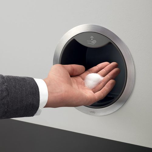 Distributeur de savon professionnel - RS10 - VOLA - encastrable / en laiton / en acier inoxydable