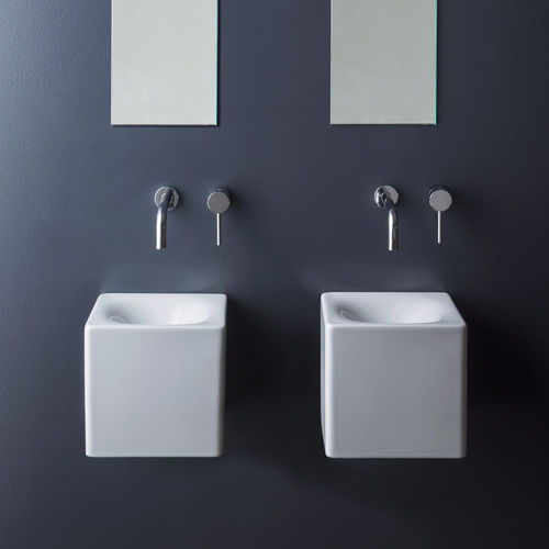 Vasque suspendue - 1521 - Scarabeo Ceramiche - en céramique / carrée / sans trou