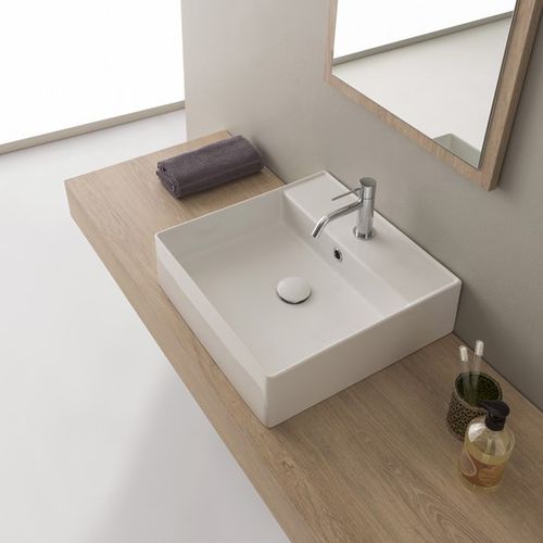 Vasque suspendue - 5105  - Scarabeo Ceramiche - en céramique / rectangulaire / 1 trou