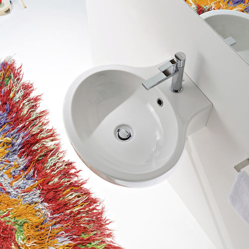 Vasque à poser - PLANET - Scarabeo Ceramiche - suspendue / en céramique / 1 trou