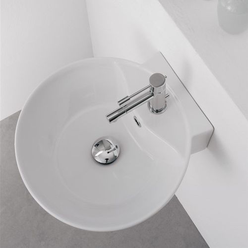 Vasque suspendue - 8009R - Scarabeo Ceramiche - en céramique / ronde / 1 trou
