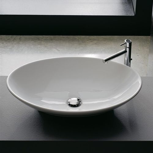 Vasque à poser - 8045 - Scarabeo Ceramiche - en céramique / ovale / sans trou