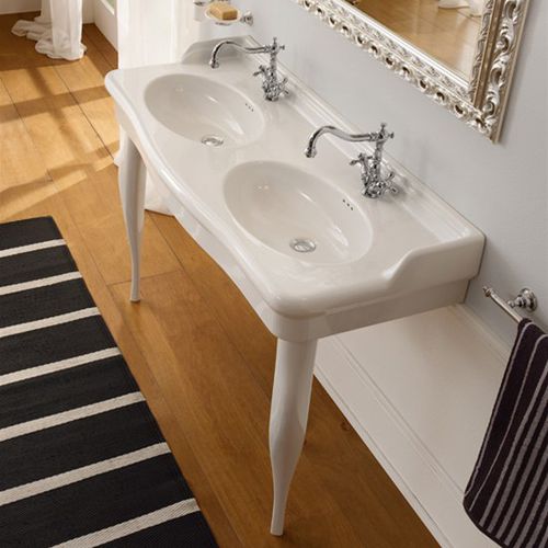 Vasque suspendue - 5303 - Scarabeo Ceramiche - en céramique / double / ovale