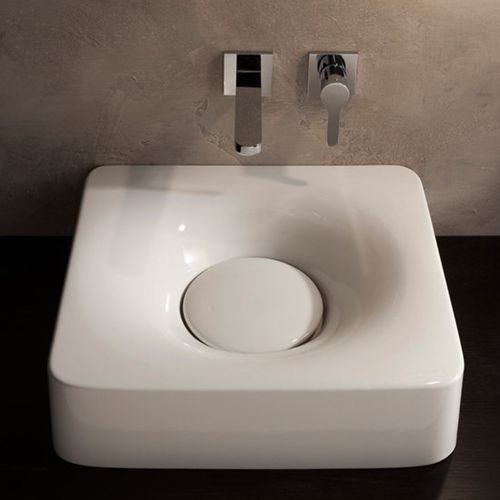 Vasque à poser - 6001 - Scarabeo Ceramiche - en céramique / carrée / sans trou