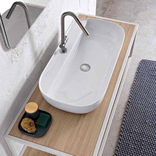 Vasque à poser - Glam - Scarabeo Ceramiche - en céramique / brillante / 1 trou