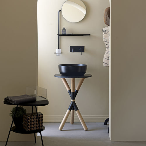 Console pour lavabo en bois - CROSS2 - Scarabeo Ceramiche - en céramique