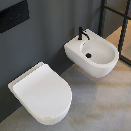 Bidet suspendu - GLAM - Scarabeo Ceramiche - en céramique émaillée / en céramique