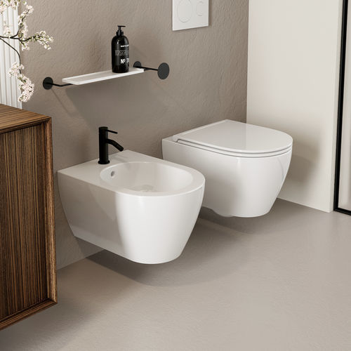 WC suspendu - GLAM TWIST - Scarabeo Ceramiche - en céramique / résidentiel / professionnel